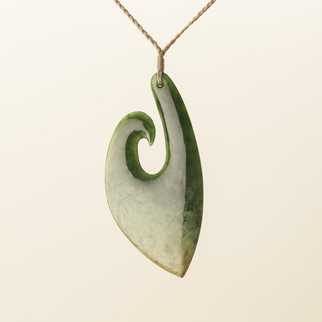 Putiputi Pounamu Hei Matau L Pendant