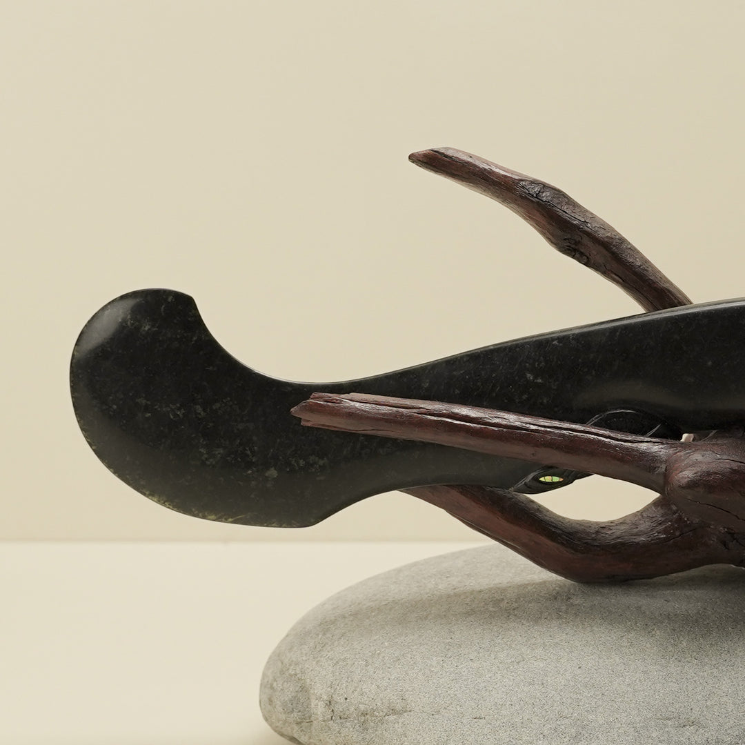 Wahaika Pounamu Club Sculpture – Kaitiaki of Tradition