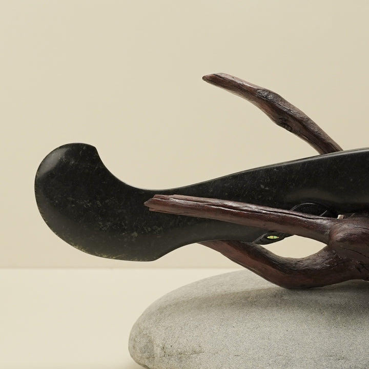 Wahaika Pounamu Club Sculpture – Kaitiaki of Tradition