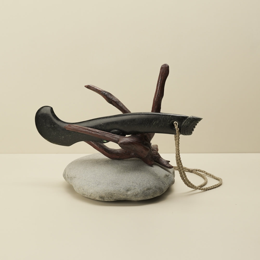 Wahaika Pounamu Club Sculpture – Kaitiaki of Tradition