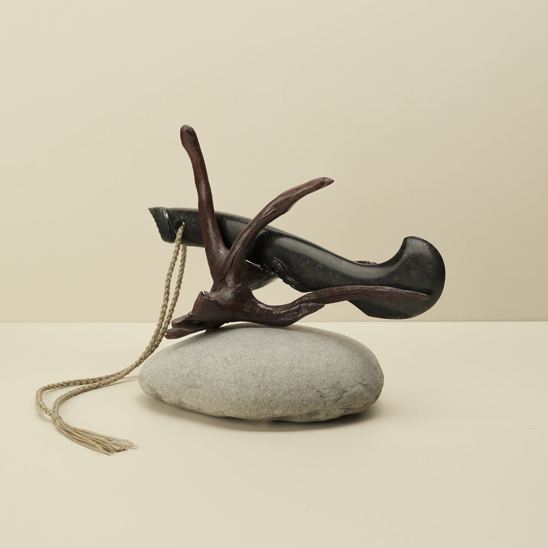 Wahaika Pounamu Club Sculpture – Kaitiaki of Tradition