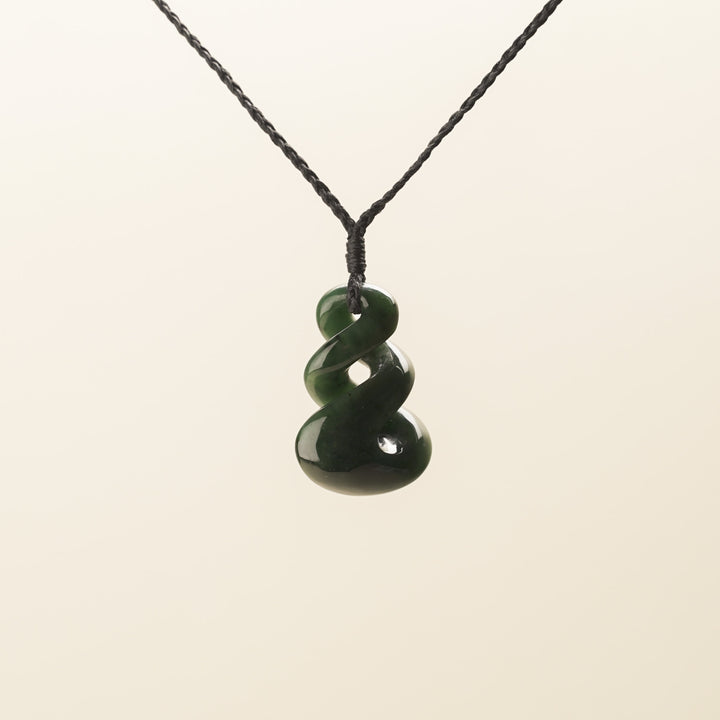 Greenstone Double Pikorua Medium Pendant
