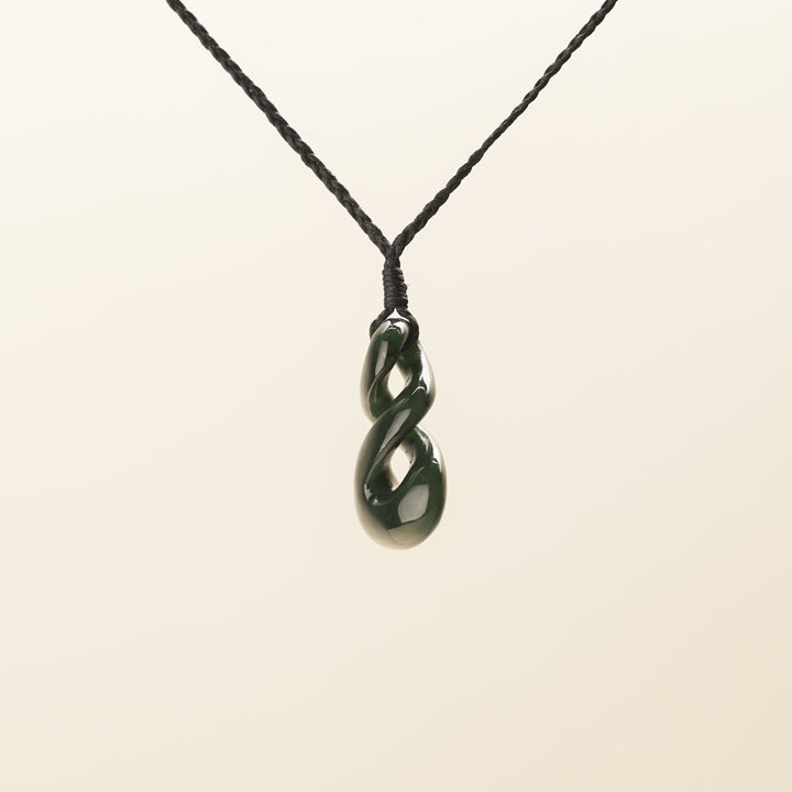 Greenstone Double Pikorua Medium Pendant
