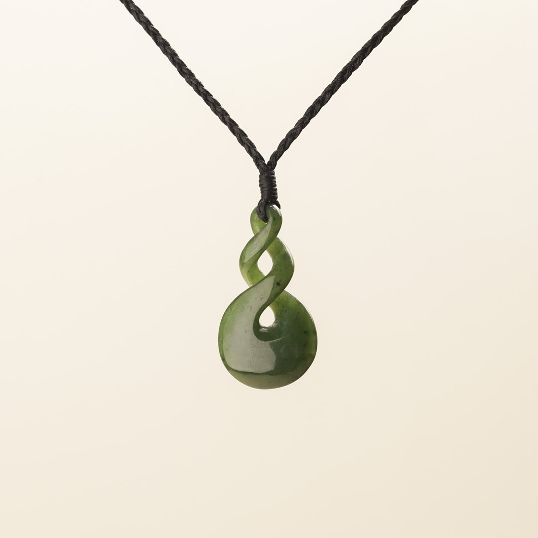 Greenstone Triple Pikorua Medium Pendant