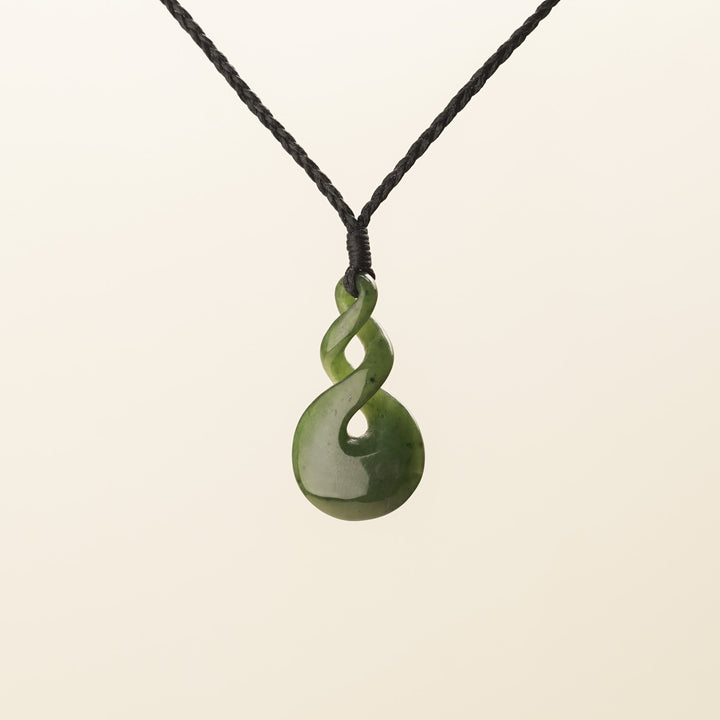 Greenstone Triple Pikorua Medium Pendant