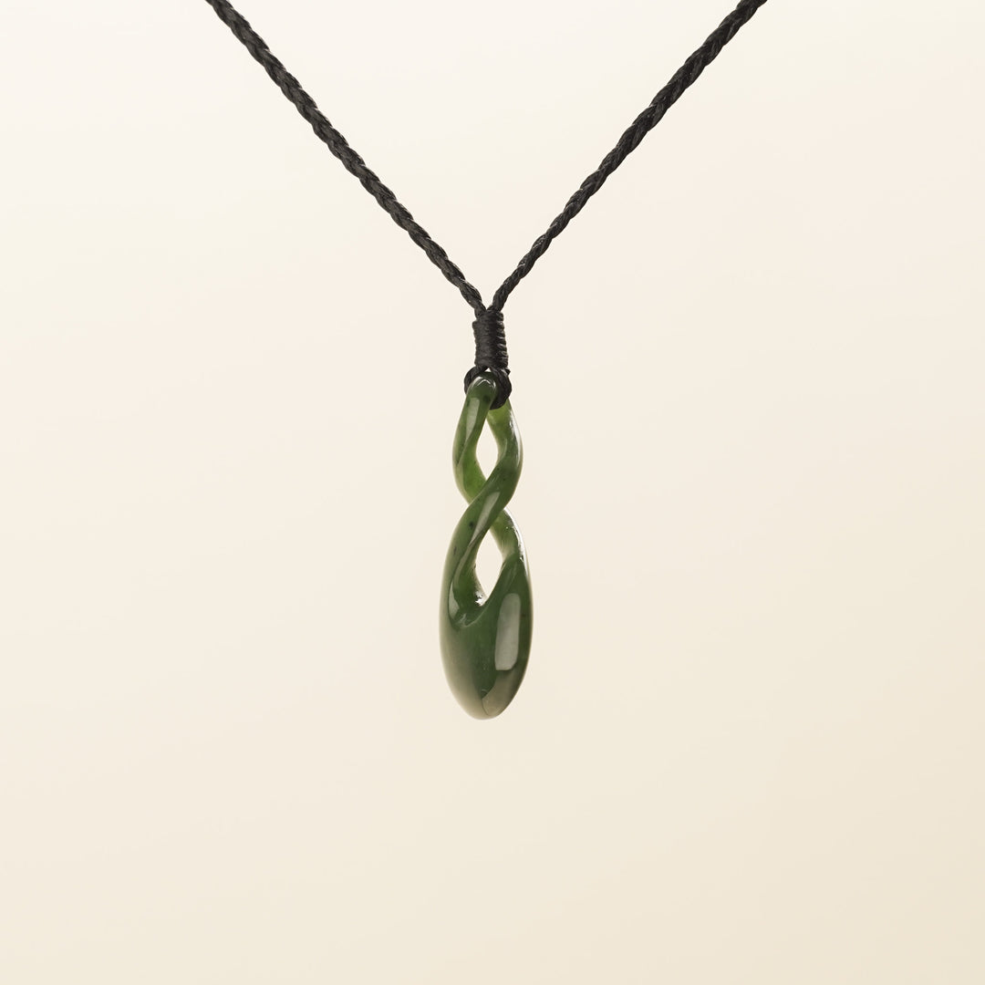 Greenstone Triple Pikorua Medium Pendant