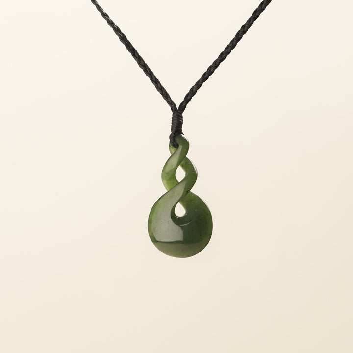 Greenstone Triple Pikorua Medium Pendant