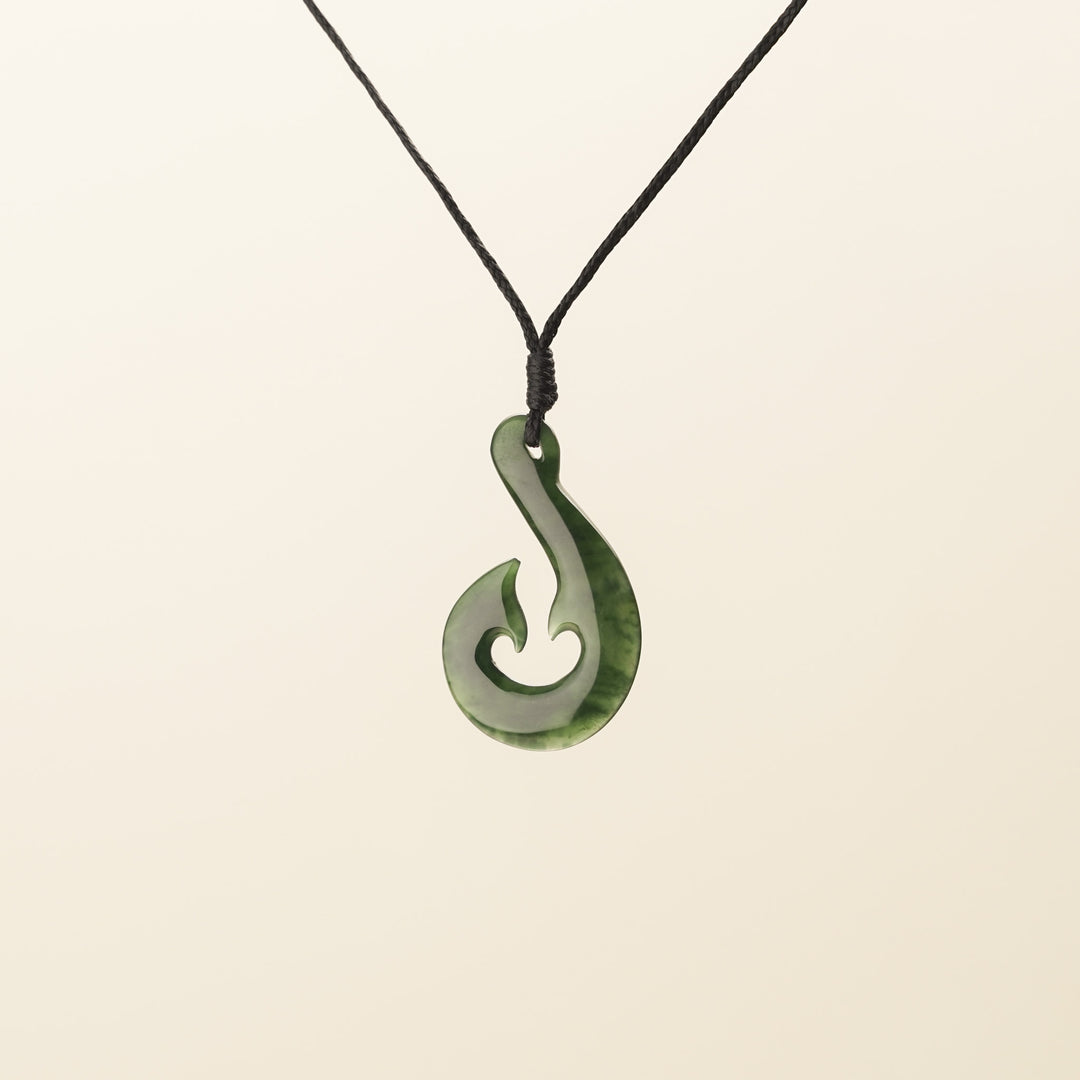 Greenstone Hei Matau Medium Pendant