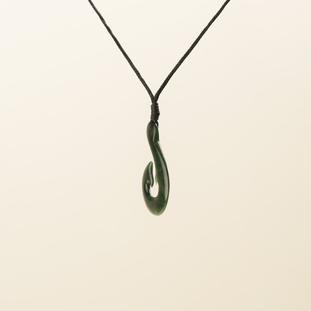 Greenstone Hei Matau Medium Pendant