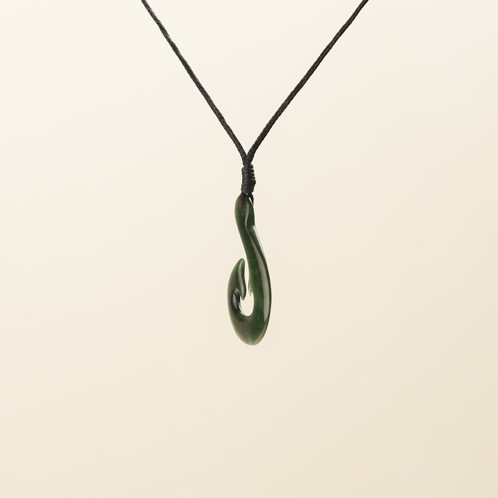 Greenstone Hei Matau Medium Pendant
