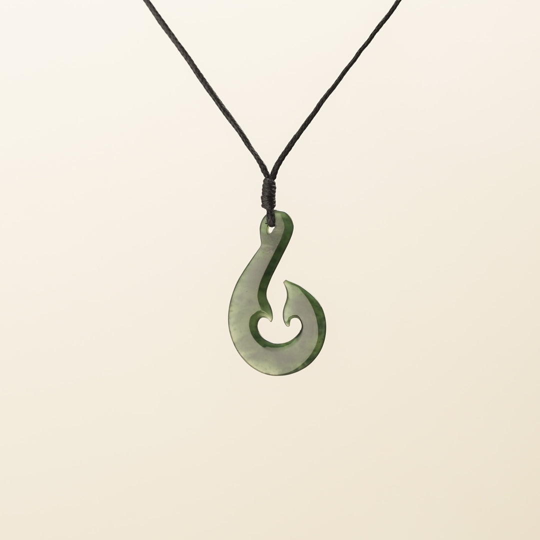 Greenstone Hei Matau Medium Pendant