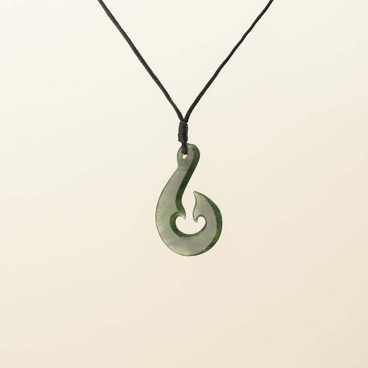 Greenstone Hei Matau Medium Pendant
