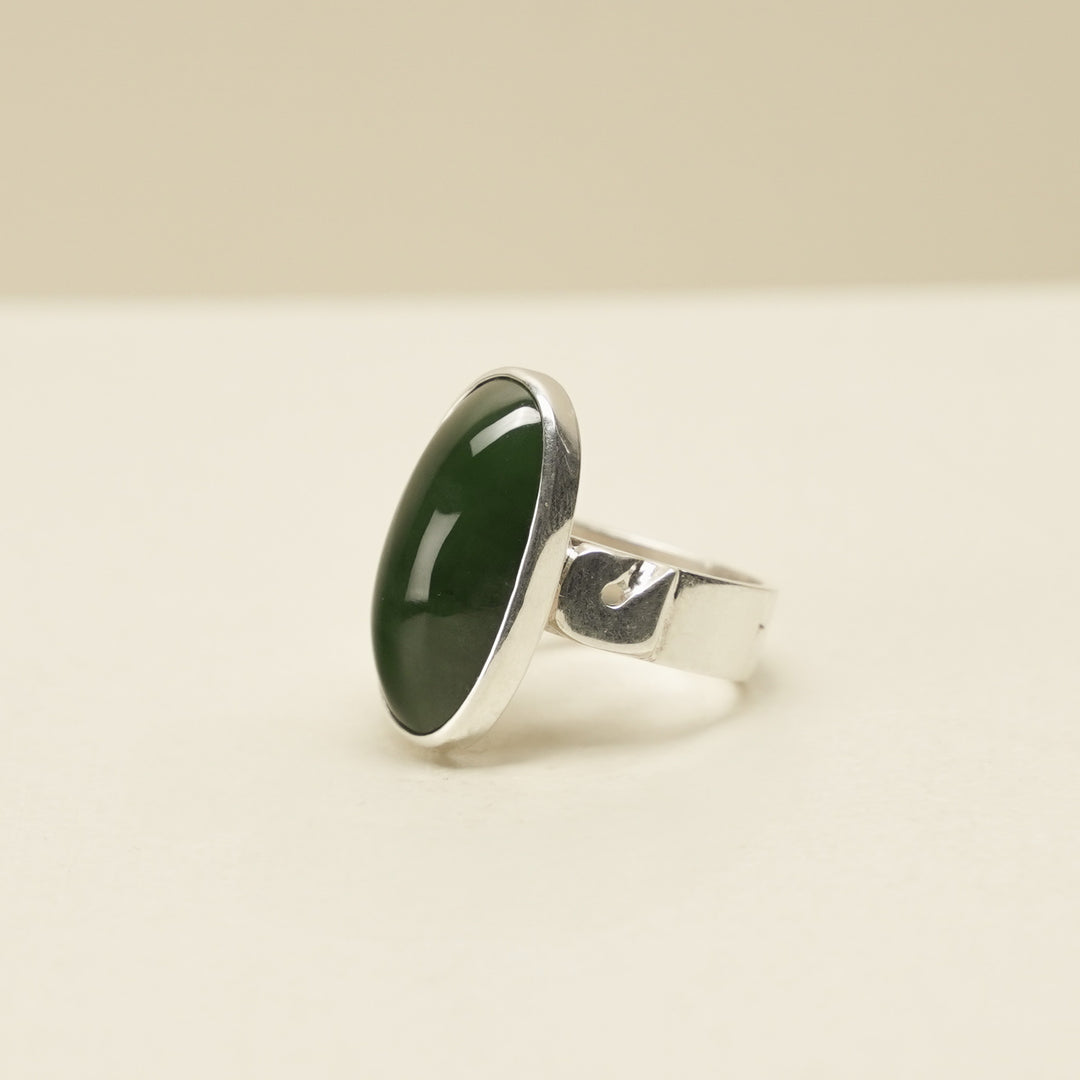 Sterling Silver Kawakawa Pounamu Ring
