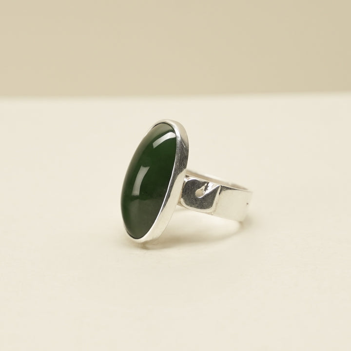 Sterling Silver Kawakawa Pounamu Ring