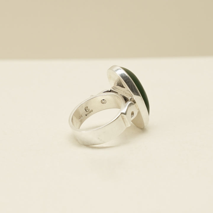 Sterling Silver Kawakawa Pounamu Ring