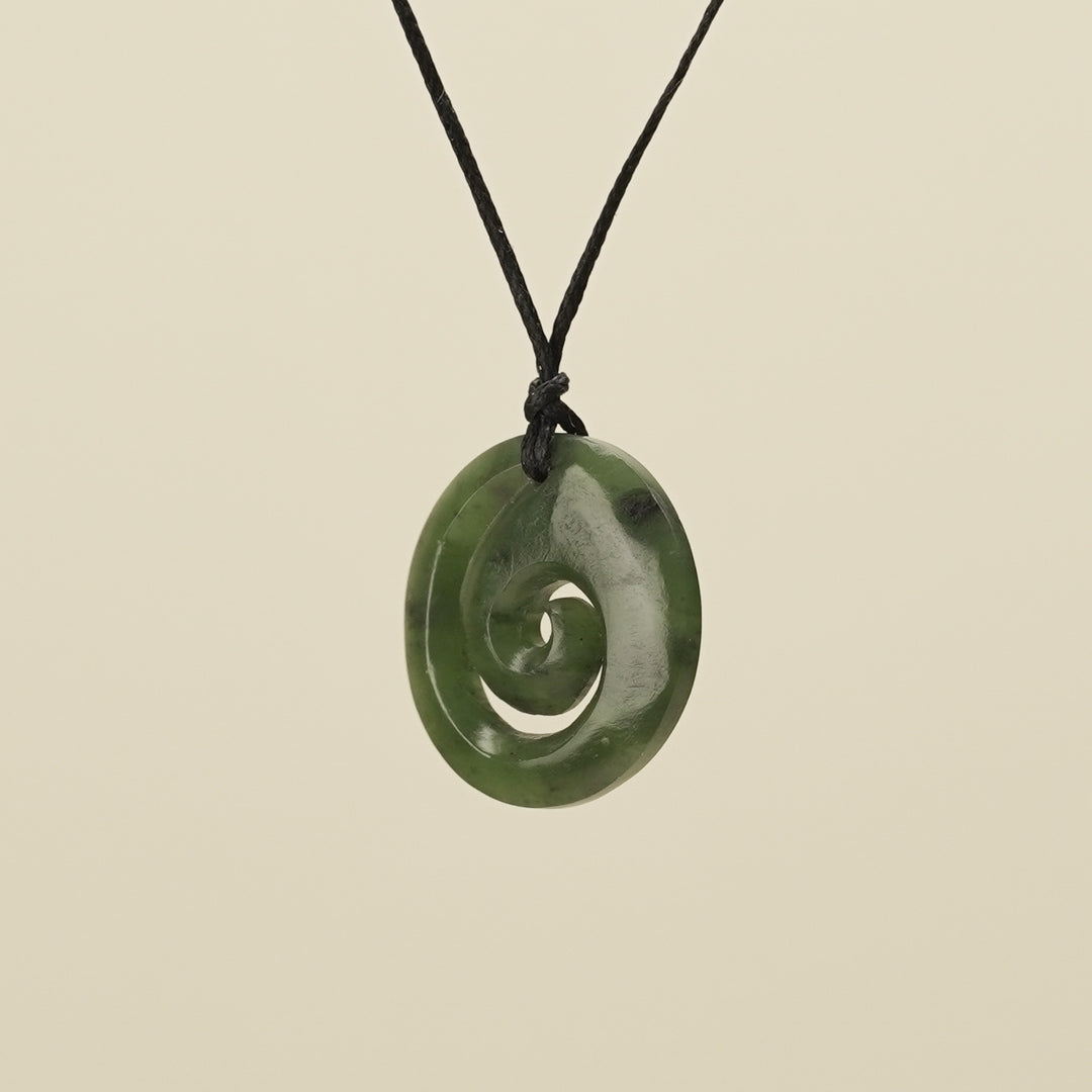 Small Kawakawa Koru Pounamu Pendant