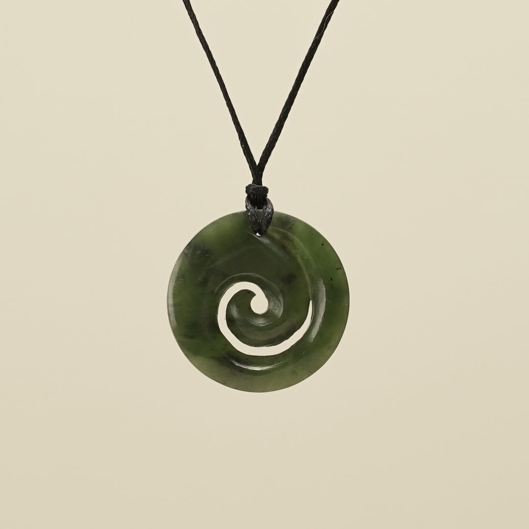Small Kawakawa Koru Pounamu Pendant