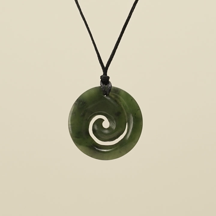 Small Kawakawa Koru Pounamu Pendant