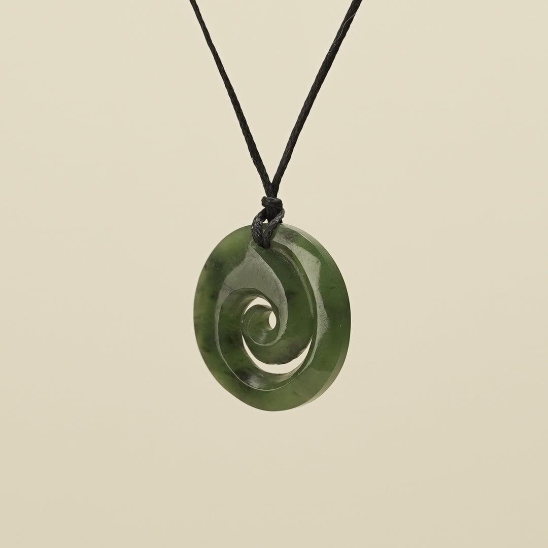 Small Kawakawa Koru Pounamu Pendant