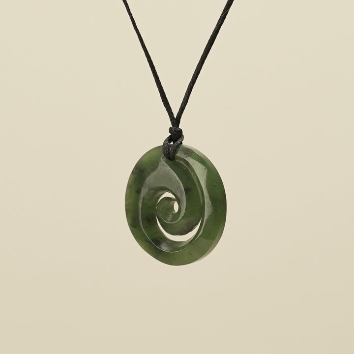 Small Kawakawa Koru Pounamu Pendant