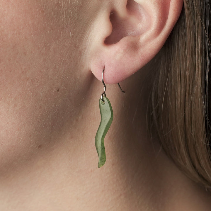 Jade Drop Earrings 36mm
