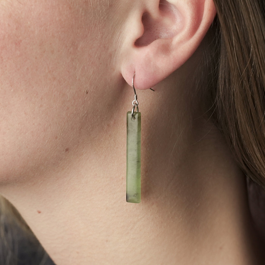 Drop Kahurangi Pounamu Small Earrings 40mm
