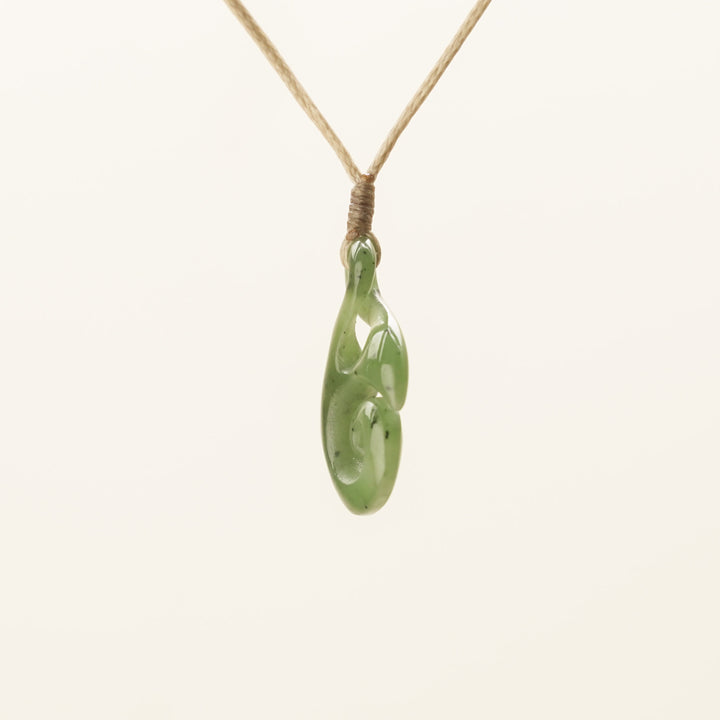 Small Pikorua Koru Greenstone Pendant