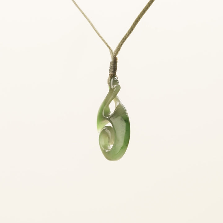 Small Pikorua Koru Greenstone Pendant