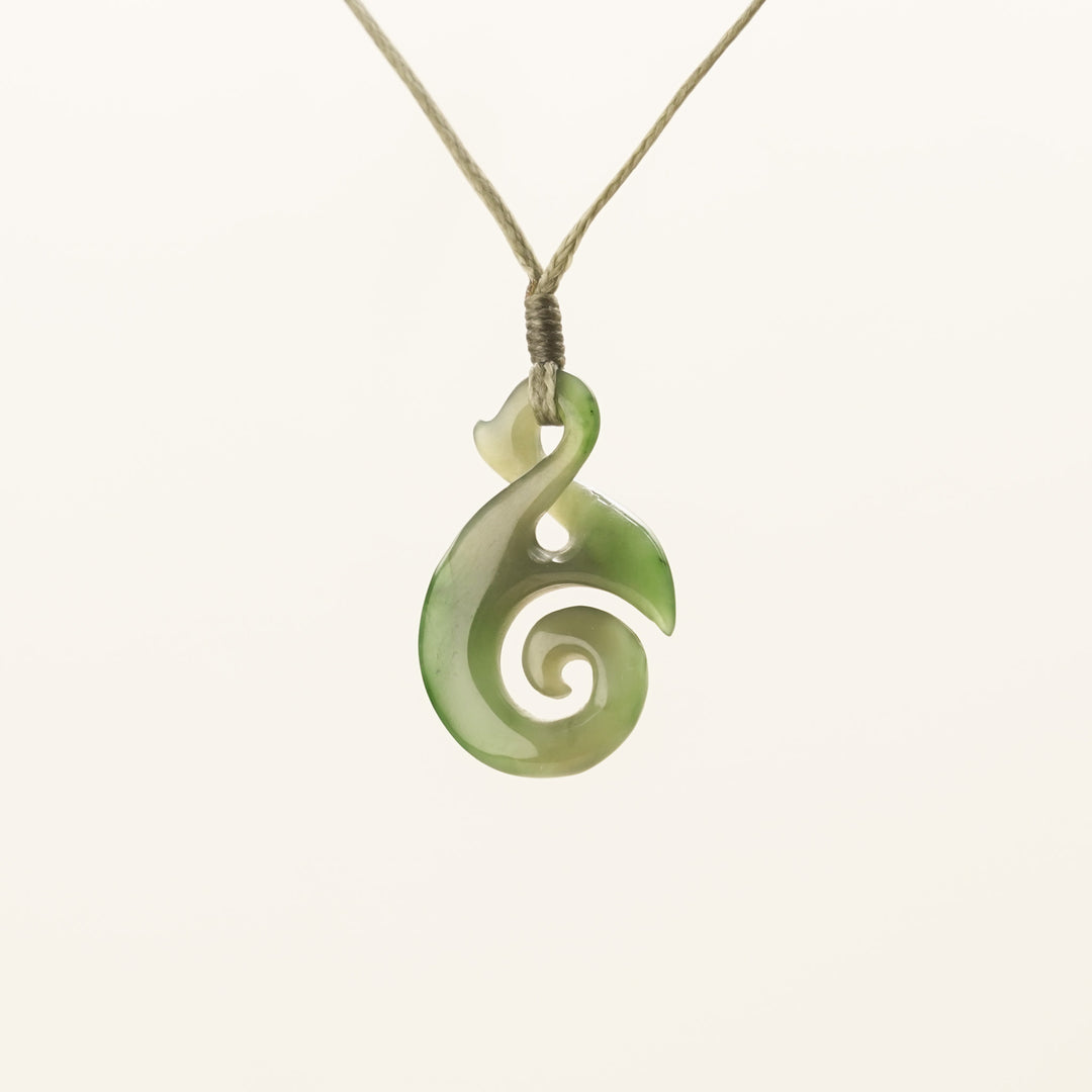 Small Pikorua Koru Greenstone Pendant