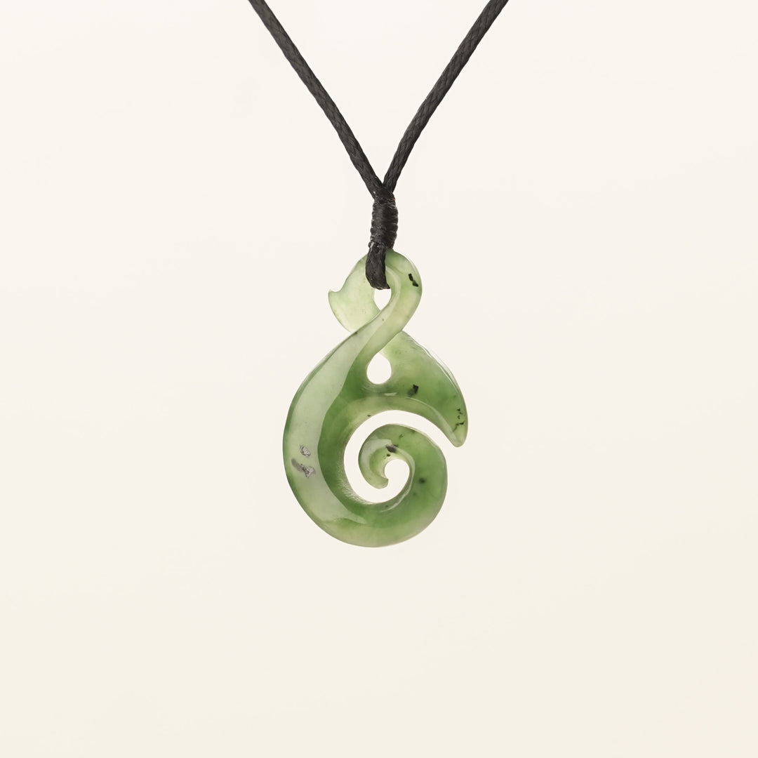 Small Pikorua Koru Greenstone Pendant