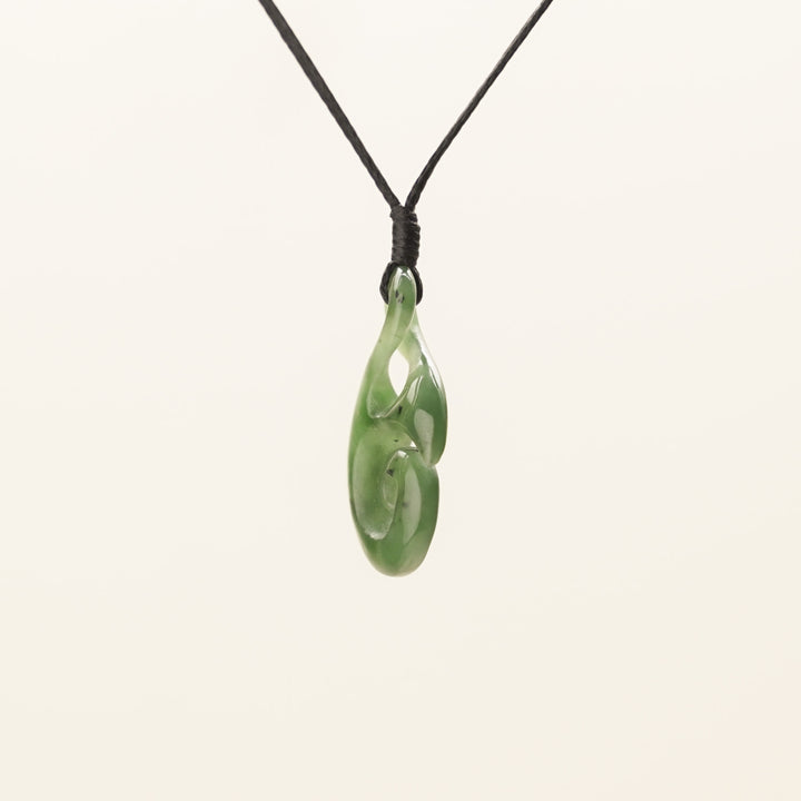 Small Pikorua Koru Greenstone Pendant