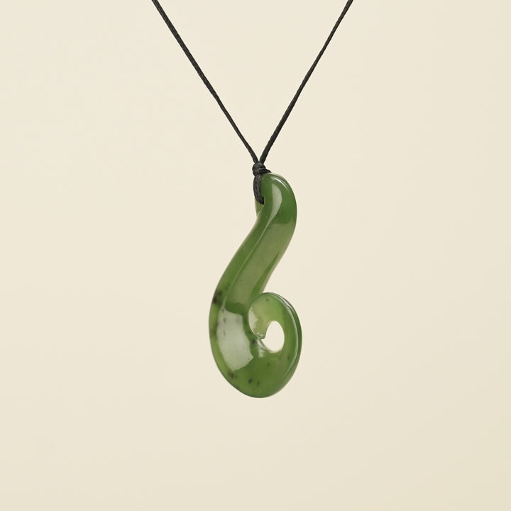 Hei Matau Greenstone Pendant Kawakawa Small