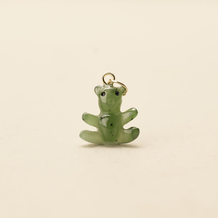 Greenstone Teddy Bear Charm