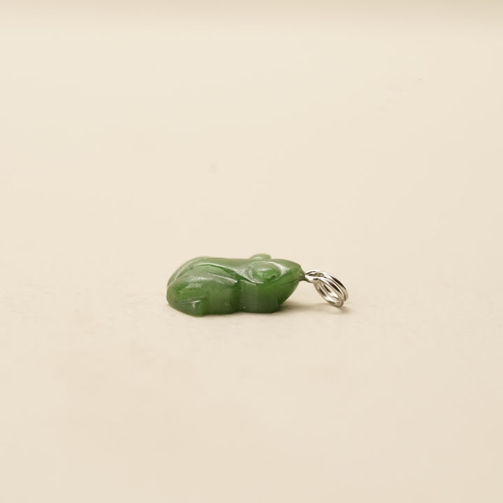 Greenstone Frog Charm