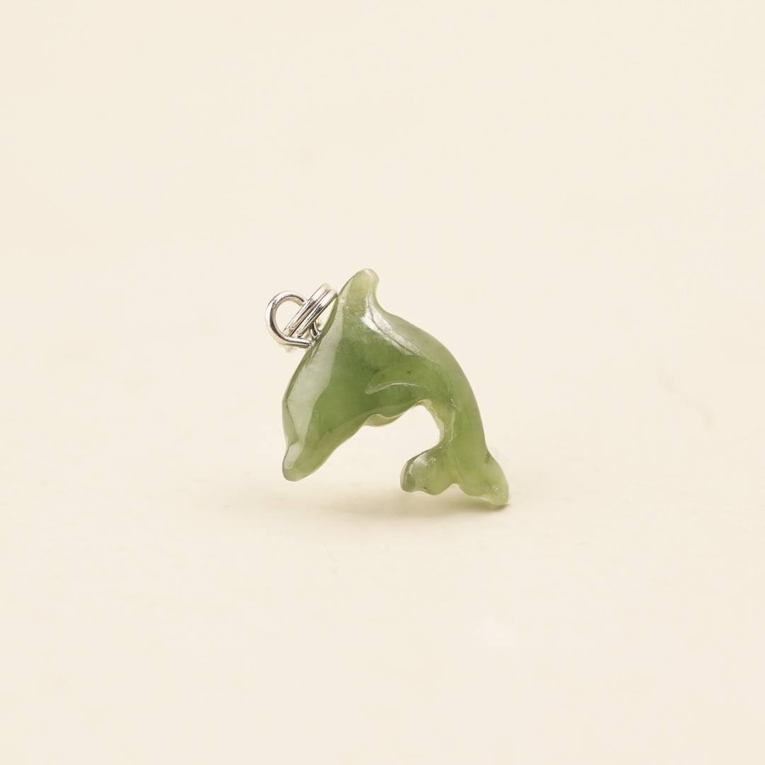 Greenstone Dolphin Charm