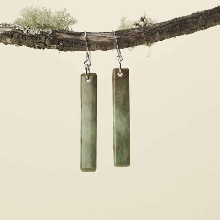 Drop Inanga Pounamu Small Earrings 40mm
