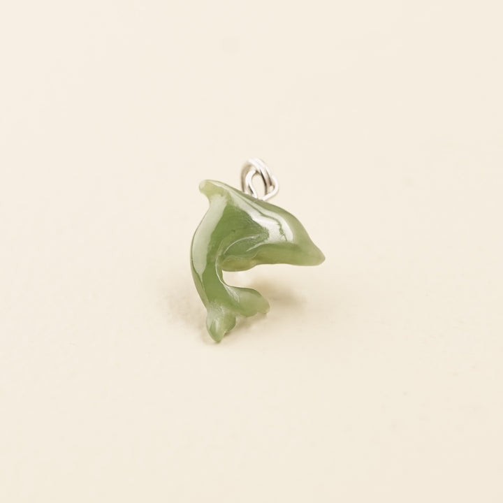 Greenstone Dolphin Charm