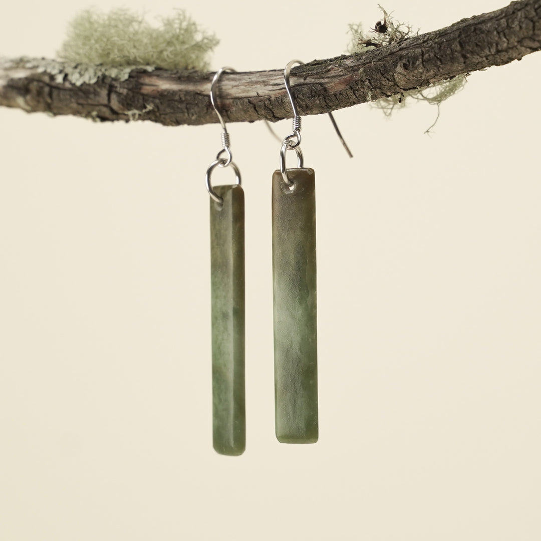 Drop Inanga Pounamu Small Earrings 40mm
