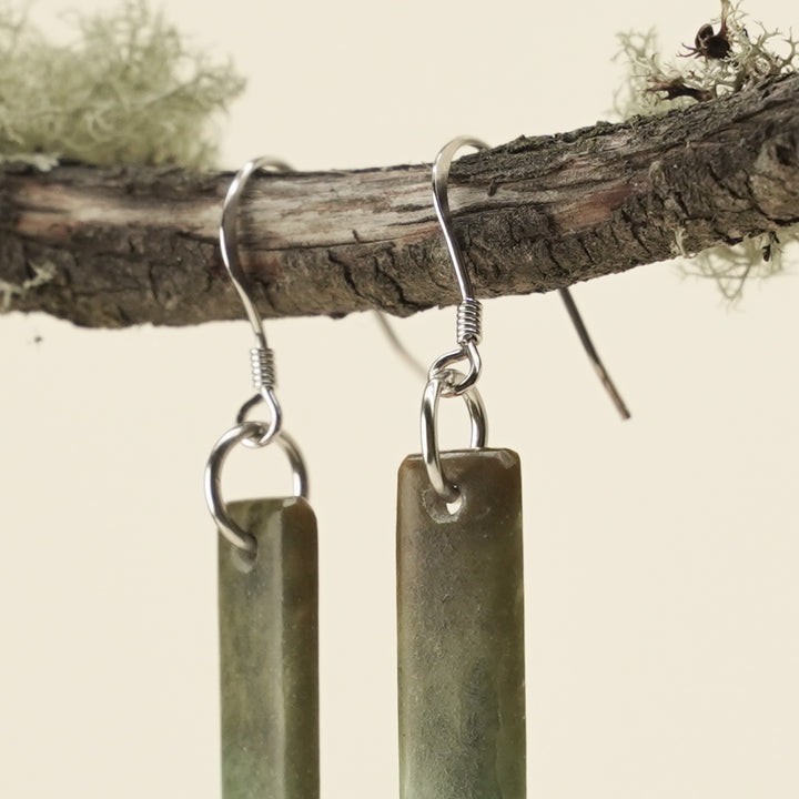 Drop Inanga Pounamu Small Earrings 40mm