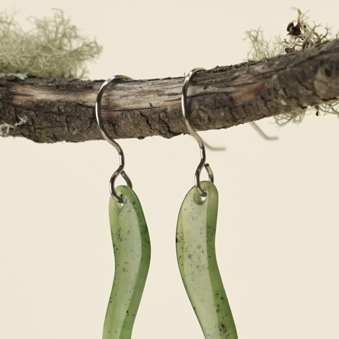 Jade Drop Earrings 36mm