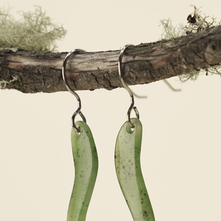Jade Drop Earrings 36mm