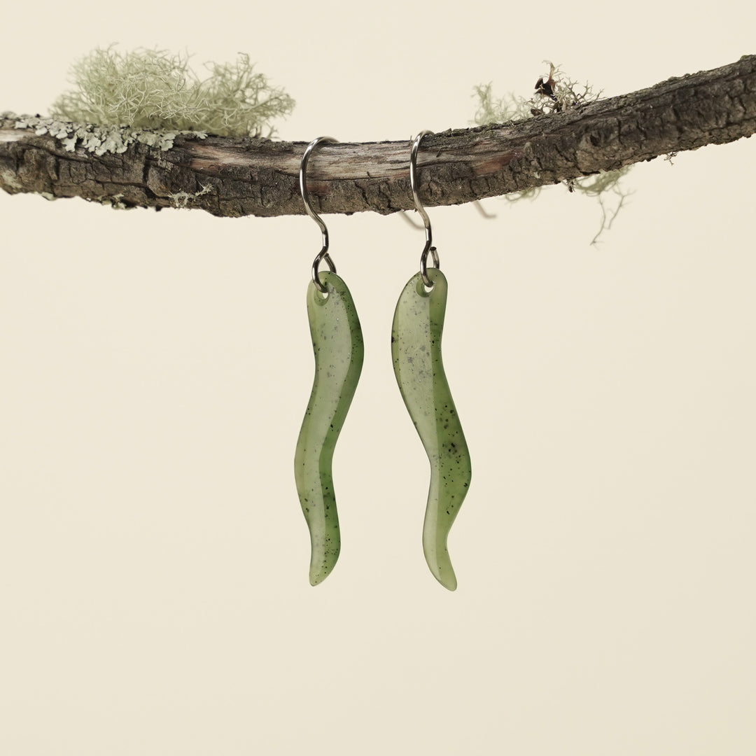 Jade Drop Earrings 36mm