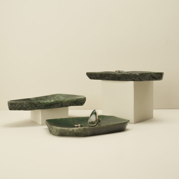 Jade Greenstone Natural Bowl Medium