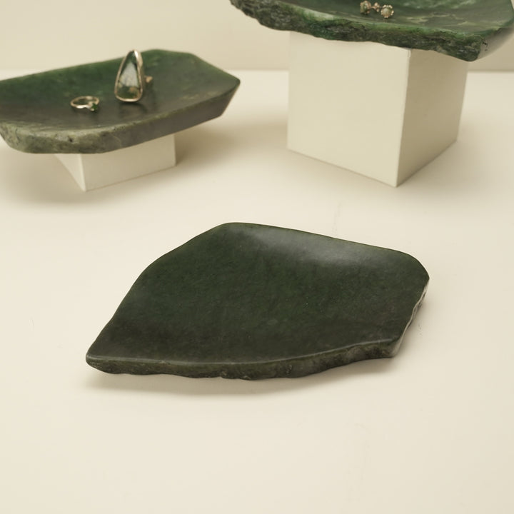 Jade Greenstone Natural Bowl Medium