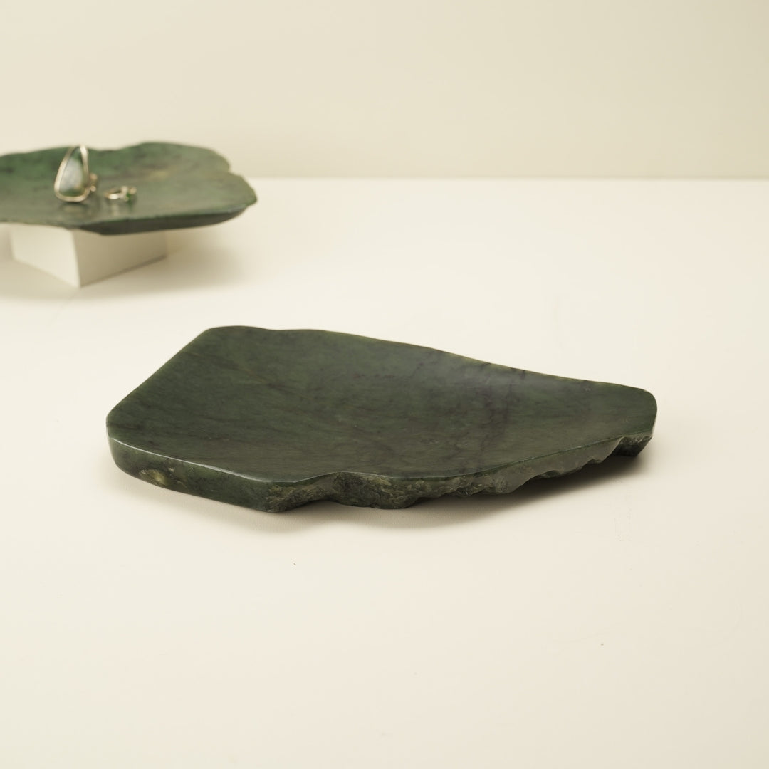 Jade Greenstone Natural Bowl Large