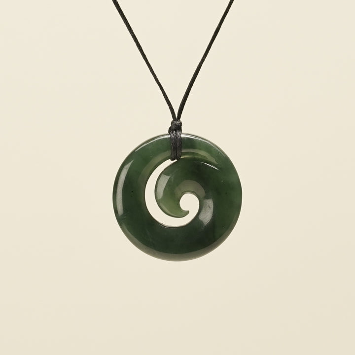 Koru Greenstone Small Pendant