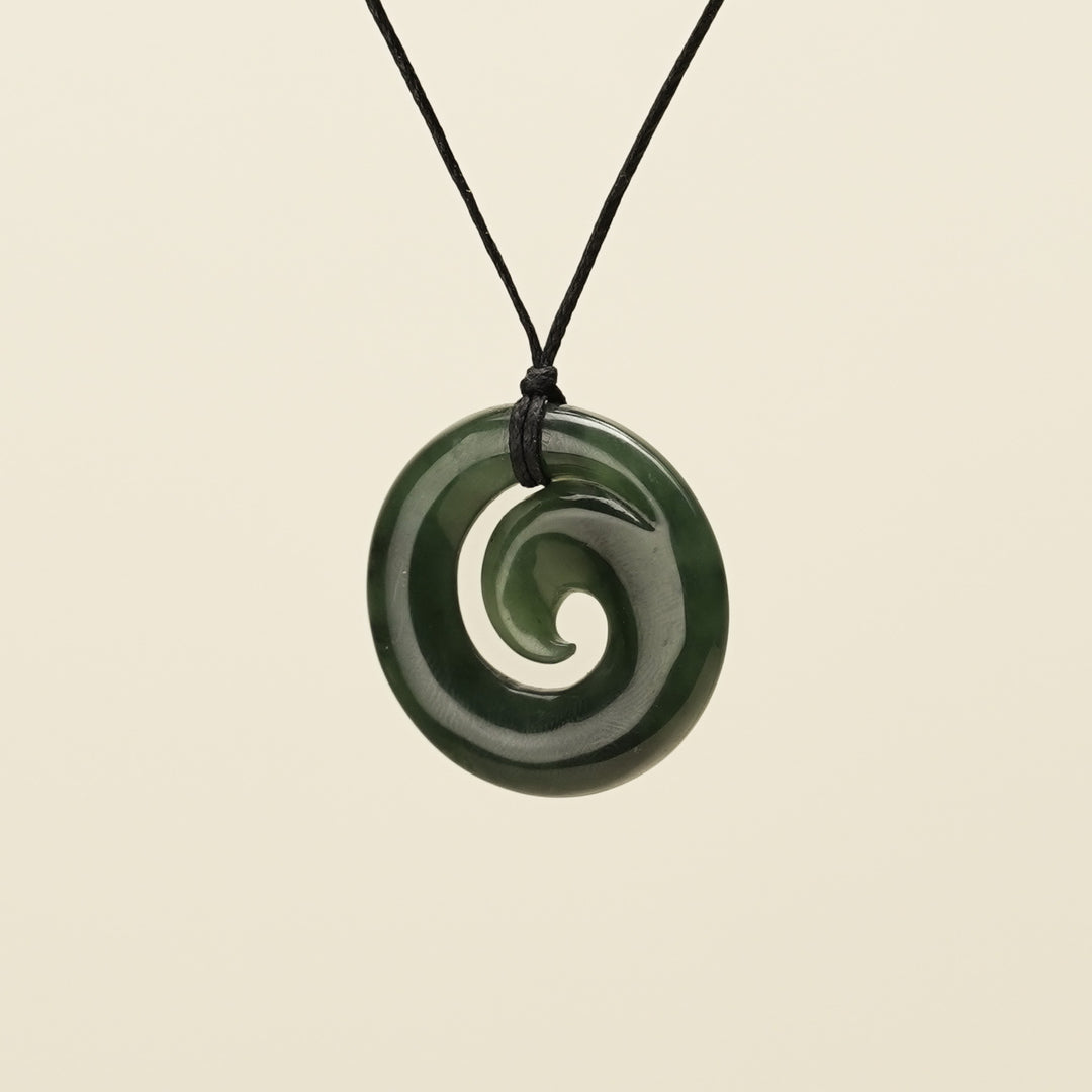 Koru Greenstone Small Pendant