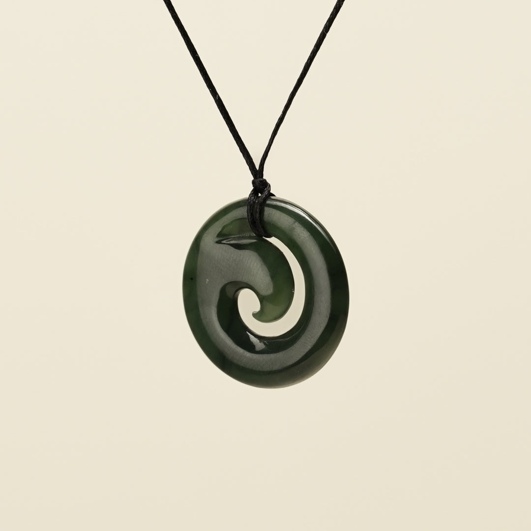 Koru Greenstone Small Pendant