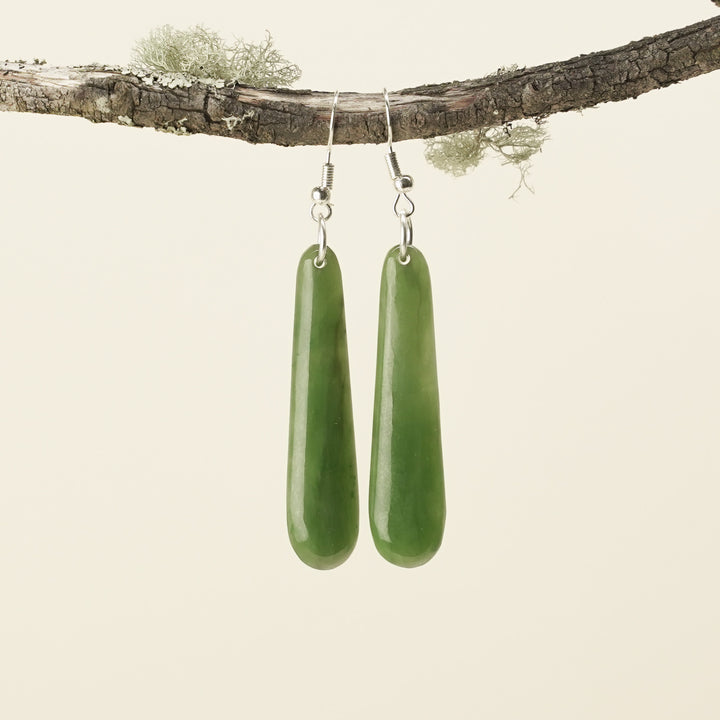 Drop Pounamu Small Earrings 45mm