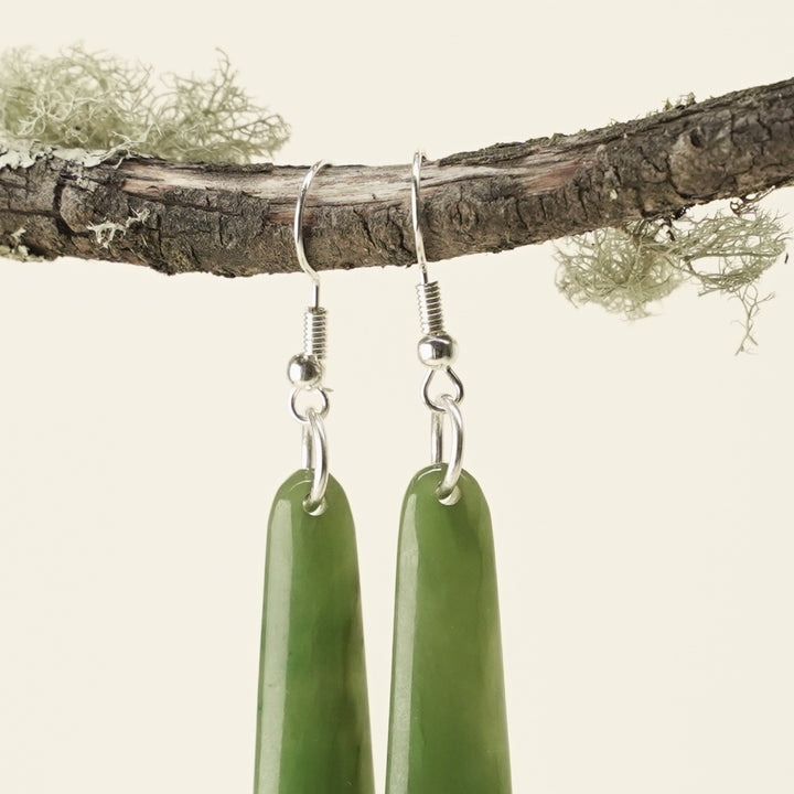 Drop Pounamu Small Earrings 45mm